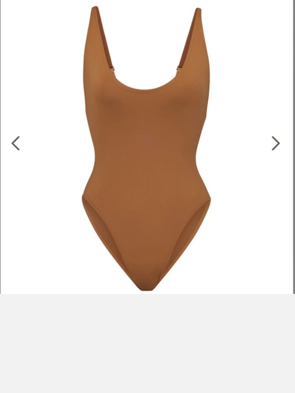 SKIMS Chestnut Almond Brown One-Piece Swim 4X